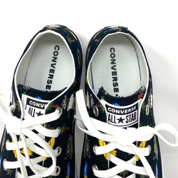 CONVERSE 671293F CTAS OX Croco Furf Black Canvas Unique Women's Low Top Sneakers - Picture 8 of 10